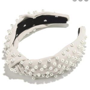 Lele Sadoughi white and pearl headband